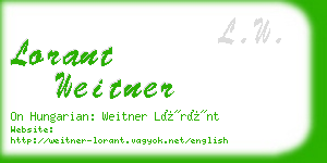 lorant weitner business card